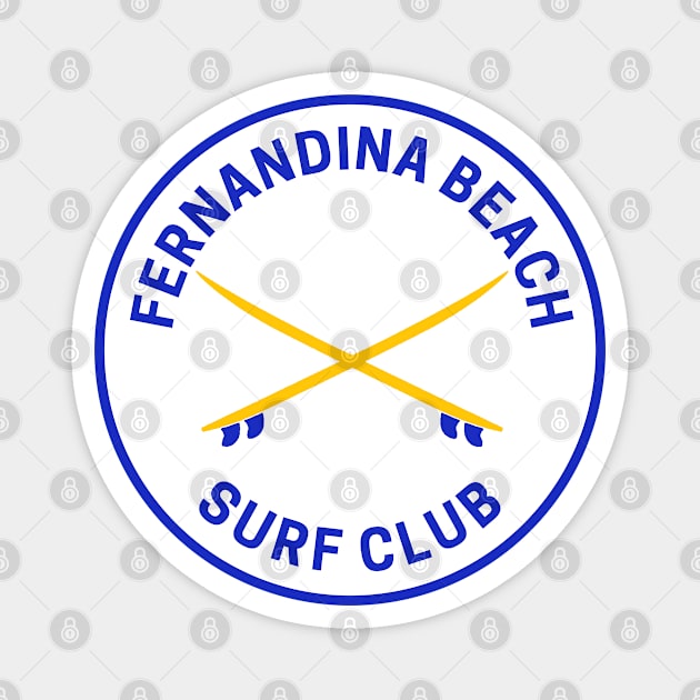 Vintage Fernandina Beach Florida Surf Club Magnet by fearcity