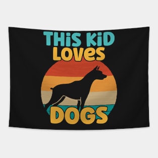 Kids This Kid Loves Dogs - Dog lover print Tapestry