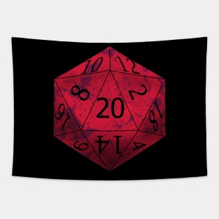 Red splatter D20 Tapestry