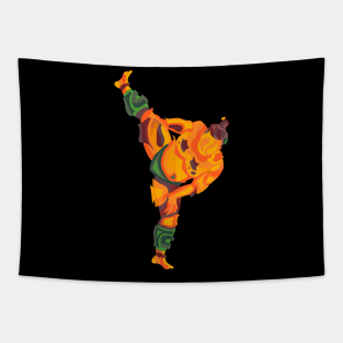 SHIKO SUMO WRESTLER STYLIZED ART Tapestry