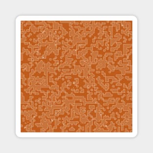 Mosaic, abstract, orange, tan, pattern, acrylic, colorful, homedecor, decor, minimal, Magnet