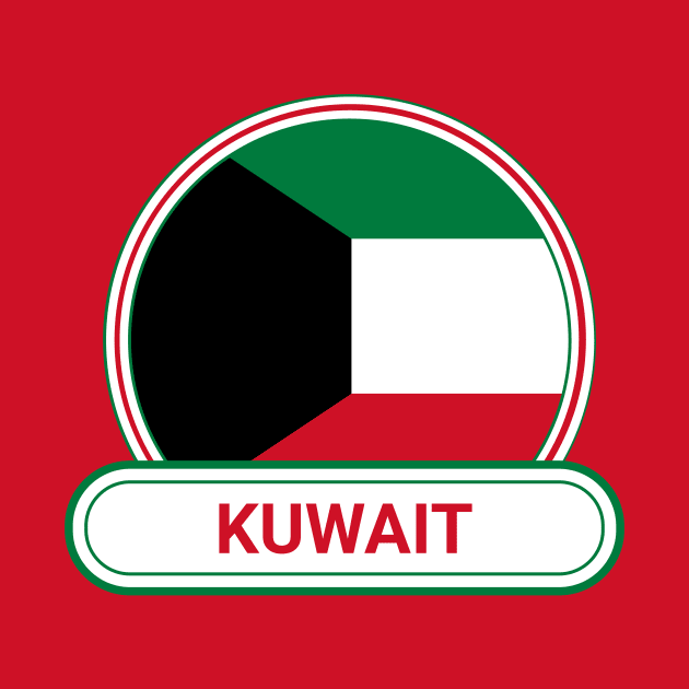 Kuwait Country Badge - Kuwait Flag by Yesteeyear