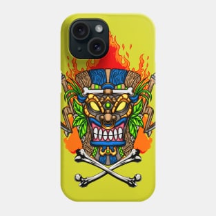 Tiki Mask Illustration 08 Phone Case