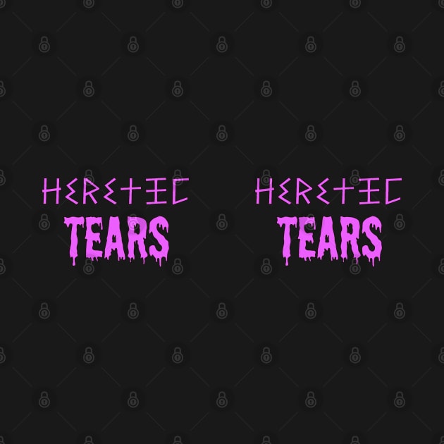 Heretic Tears Mug -  Tongue Pink Text on Vulva Purple by SolarCross