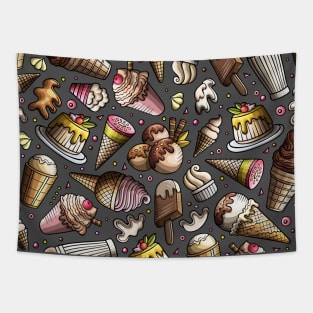 Cartoon Hand-drawn Dessert Pattern Tapestry