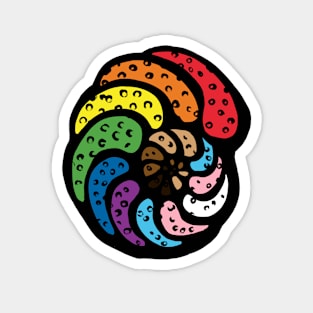 LGBTQ+ Progress Inclusive Pride Flag Foram Foraminifera Magnet