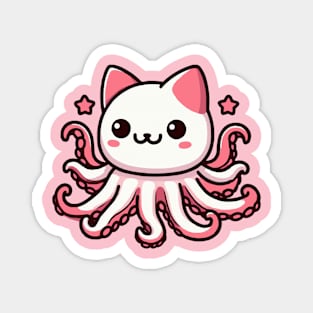 cute pink octopuss cat Magnet