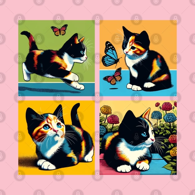 Cat Calico Pop Art - Cute Kitties by PawPopArt