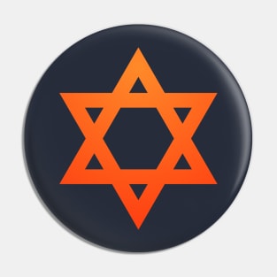 Warm Jewish Star of David Pin