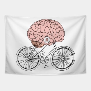 Brain bike Tapestry