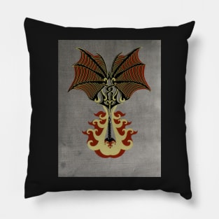 Crimson Defiance (Silk Screen, 2013) Pillow