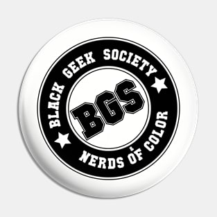 Black Geek Society - Distinguished Black Text Pin