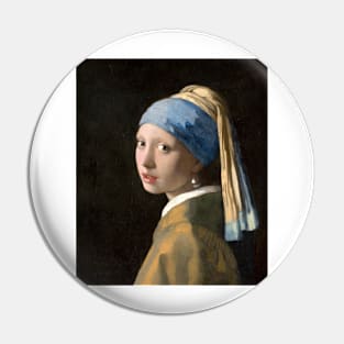 Girl With A Pearl Earring by Johannes Vermeer Pin