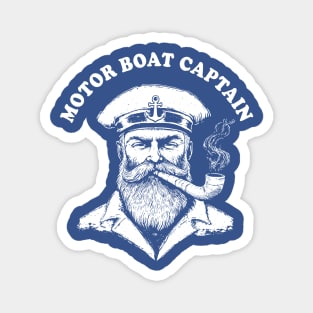 Vintage Nautical Motor Boat Captain Magnet