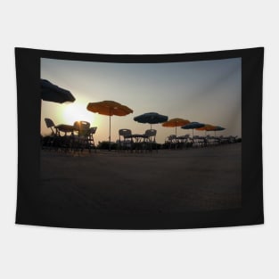 umbrellas on the beach Tapestry