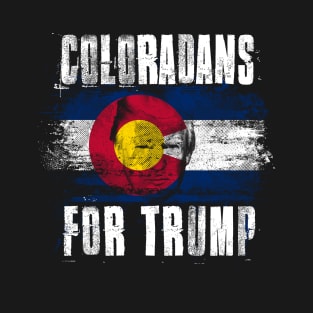 Coloradans For Trump - Trump 2020 Patriotic Flag T-Shirt