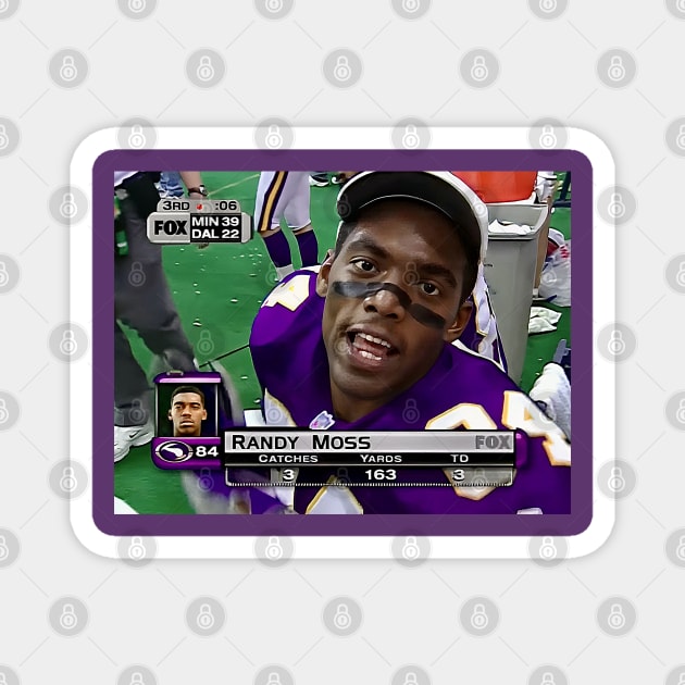 90s 2000s Thanksgiving Football - Randy Moss - Vikings Magnet by nicklower