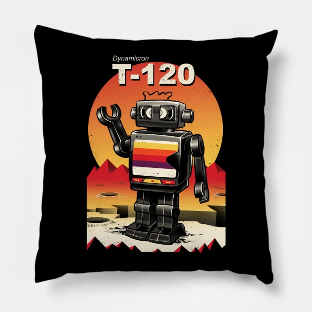 VHS Bot Pillow by Vincent Trinidad Art