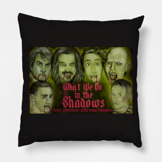 What We Do In The Shadows Pillow by SophieScruggs