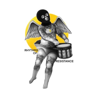 Riot angel with drums rhythms of resistance T-Shirt