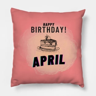 Birthday April #4 Pillow