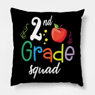 2nd Grade Squad Teacher Student Happy Back To School Day Pillow