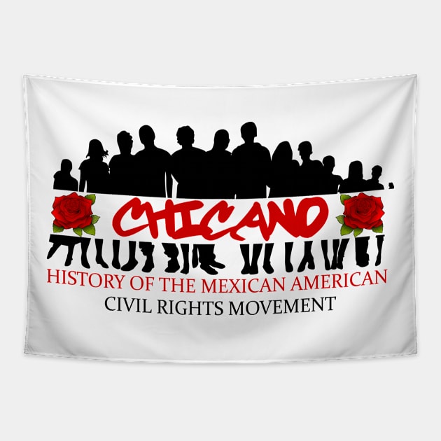 Chicano Mexico American Movement History Mexican Tapestry by Tesign2020