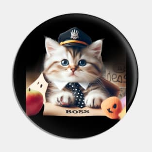 Affectionate Kitty Chief Pin