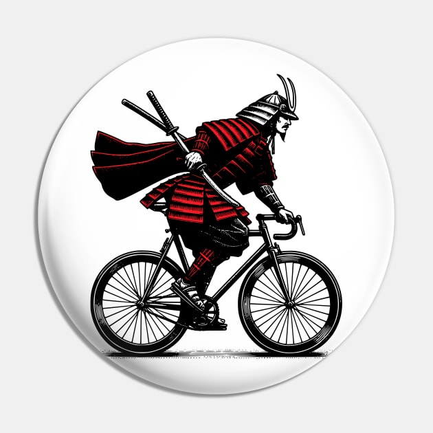 Cycling Japanese Warrior Pin by susanne.haewss@googlemail.com