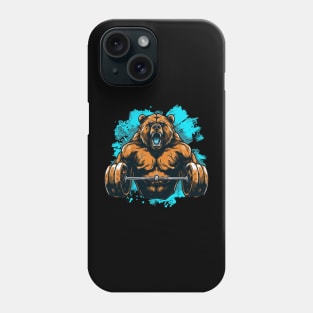 bear at gym Phone Case