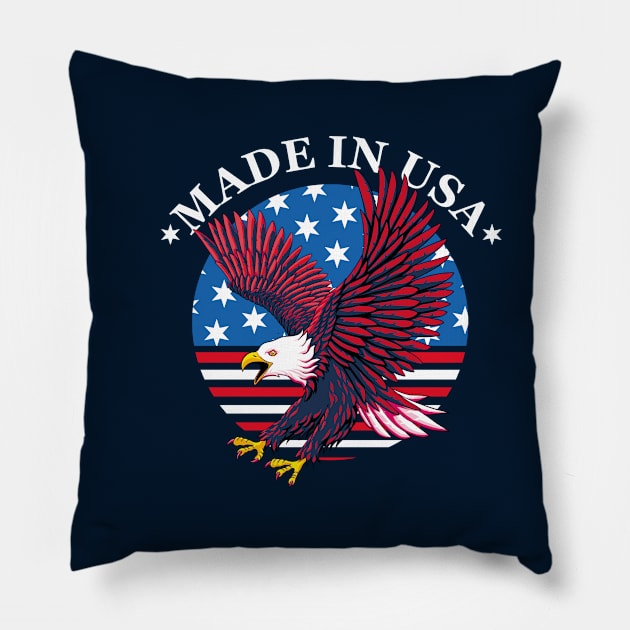 Made in USA - Patriotic National Eagle Pillow by TMBTM