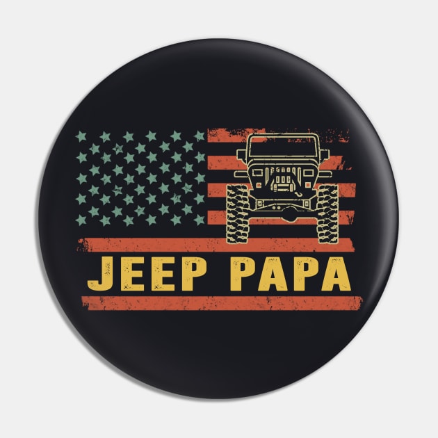 Jeep Papa American Flag Jeep Vintage Jeep Father's Day Gift Jeep papa Pin by Oska Like