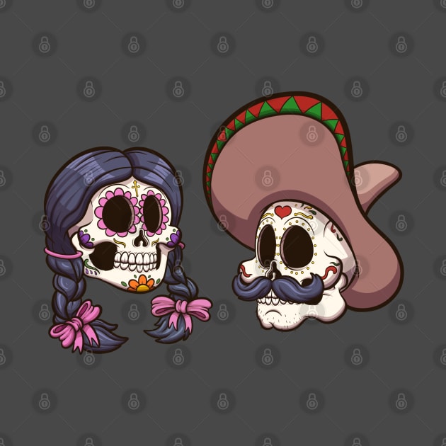 Mexican Skulls by TheMaskedTooner