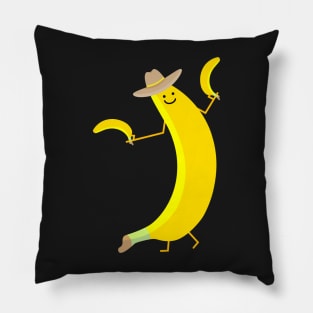 Funny banana as a cowboy Pillow