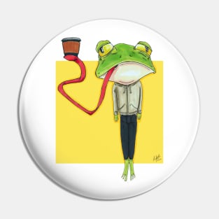 Tired Frog Pin