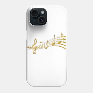 Musical Notes in Gold Phone Case