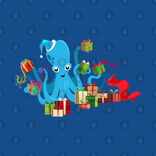 Octopus Wrapping Presents by Peppermint Narwhal