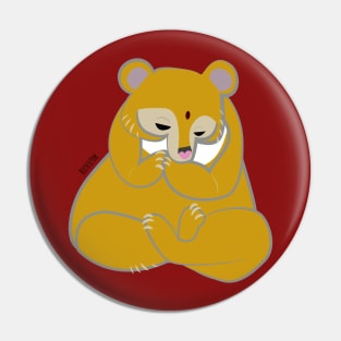 Golden Yoga bear Pin