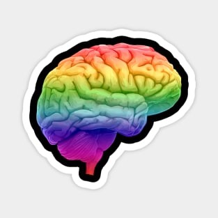 Psychedelic Creative Rainbow Right Brain Magnet