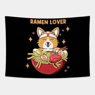 Corgi Ramen Lover Tapestry