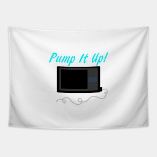 Pump It Up! 2 Cyan Tapestry