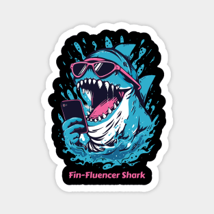 The Fin-Fluencer | A Shark T-Shirt Magnet