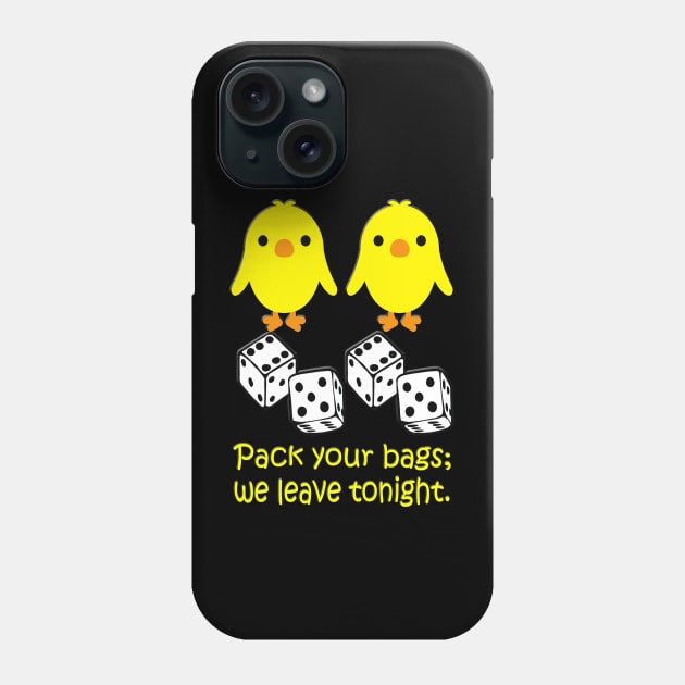 Two Chickens Two Pair of Dice Phone Case by Klssaginaw