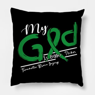 Traumatic Brain Injury Awareness My God Is Stronger - In This Family No One Fights Alone Pillow