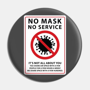 no mask no service shared air Pin