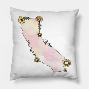 Floral California Doodle Sticker Pillow