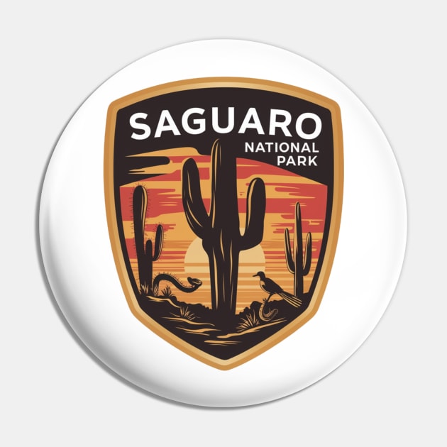Saguaro National Park Emblem Pin by Perspektiva