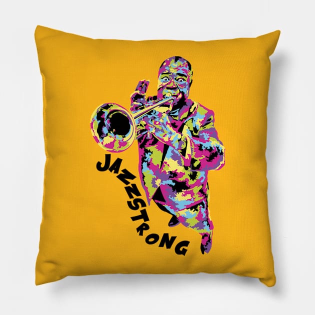 Jazzstrong Pillow by MalditaNovena