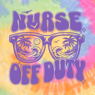 Nurse Off Duty Sunglasses Beach Sunset Palm trees - Summer T-Shirt