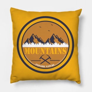 Explore Nature in mountains Pillow